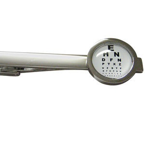 Bordered Round Optometrist Design Square Tie Clip